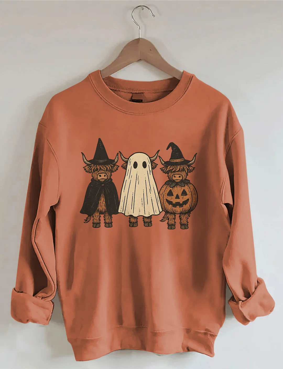 Boo Ghost Highland Cow Sweatshirt