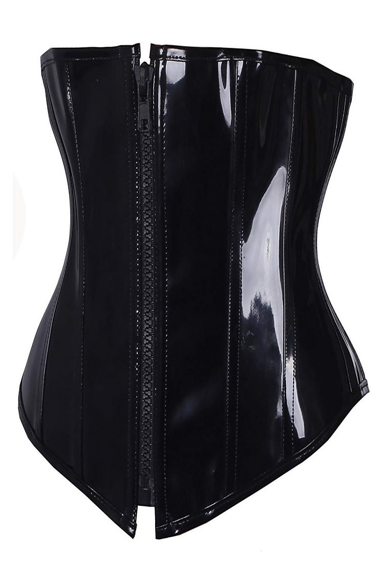 PU Leather Sequin Basics Waist Jacket