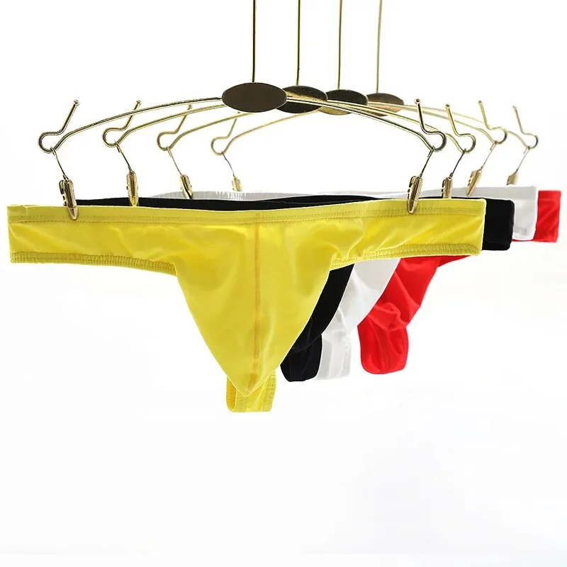 HUTcPNy Hombres Basic G-String Tanga Ropa Interior Masculina
