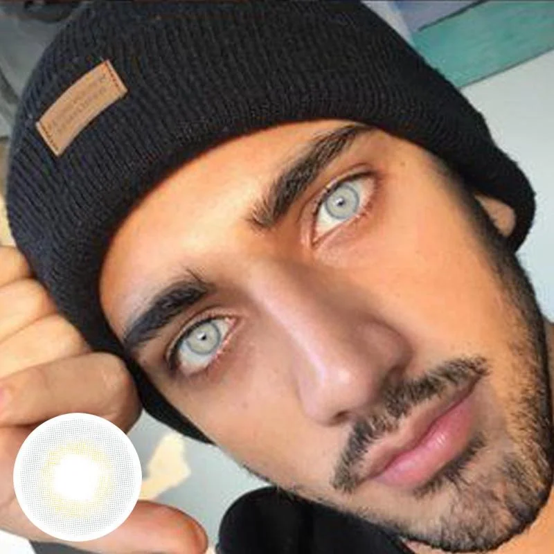Men's light gray (12 months) contact lenses
