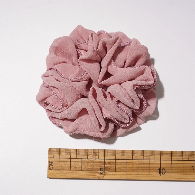 Minimalist Solid Color Ruffles Cloth Pleated Hair Tie 1 Piece