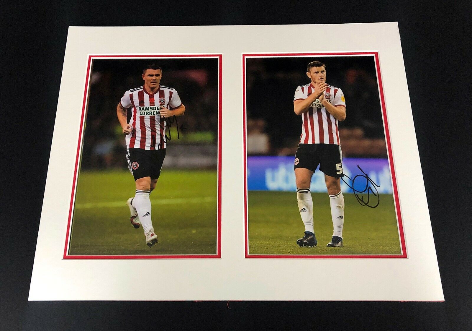 John Fleck & Jack O'Connell SIGNED Huge Photo Poster painting Display Sheffield United AFTAL COA