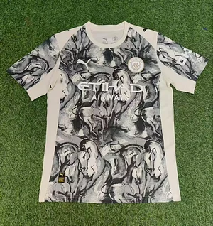 2025/2026 Manchester City Year of The Horse Special Edition Grey Football Shirt 1:1 Thai Quality