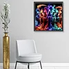 Skelett, komplettes DIY-Rundbohrer, Diamantkunstset, Diamantbemalung, Edelsteinkunst, 50x50cm,