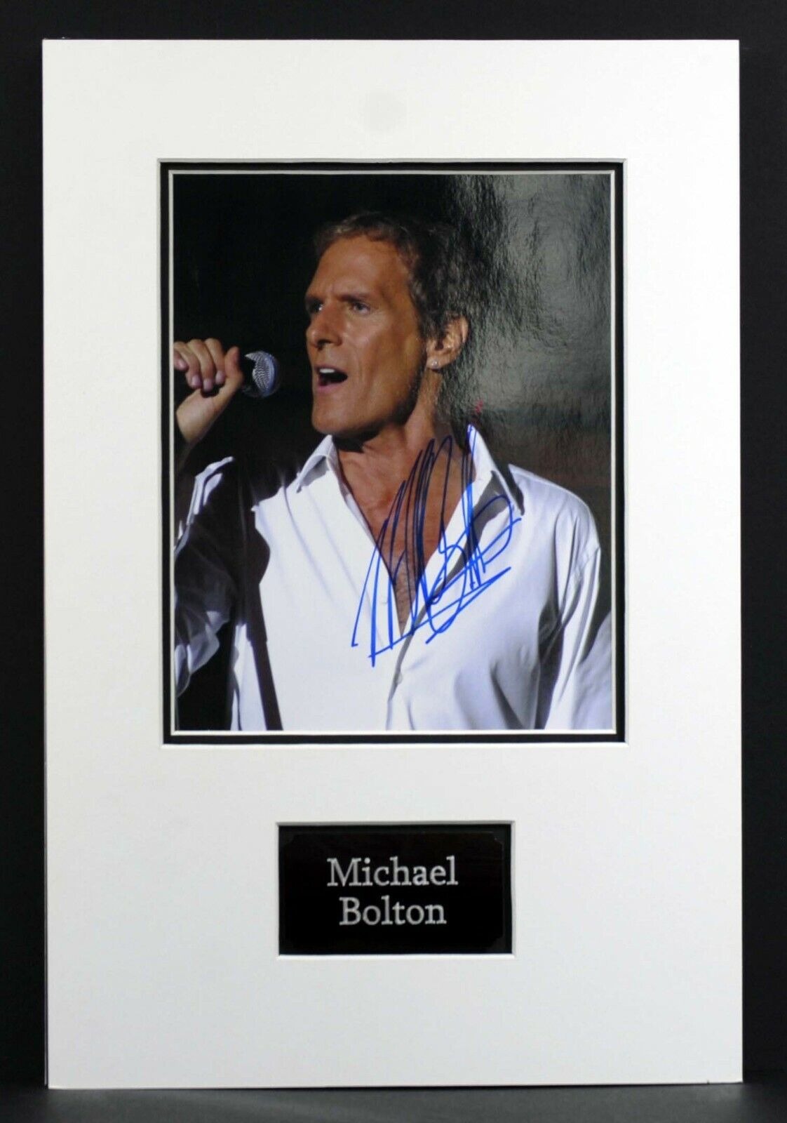 Michael BOLTON Signed & Mounted 10x8 Photo Poster painting AFTAL RD COA American Soul Singer