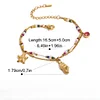 Colorful Nature Stone Ocean Theme 18K Golden Bracelet