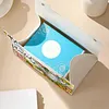 (24cm)Diamond Art Tissue Box DIY PU Napkin Cover for Home Decoration(Plant)