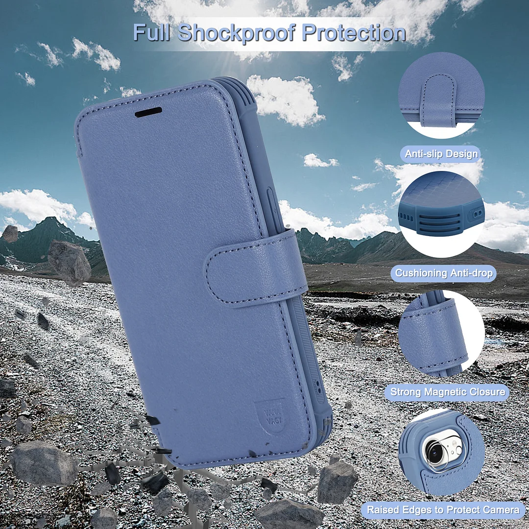 VANAVAGY Compatible for iPhone 16e Wallet Case for Magsafe Wireless Charging