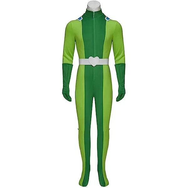 Samantha Simpson Cosplay Costume Lady Spies Sam Cosplay Womens Green Bodysuit Halloween Costume