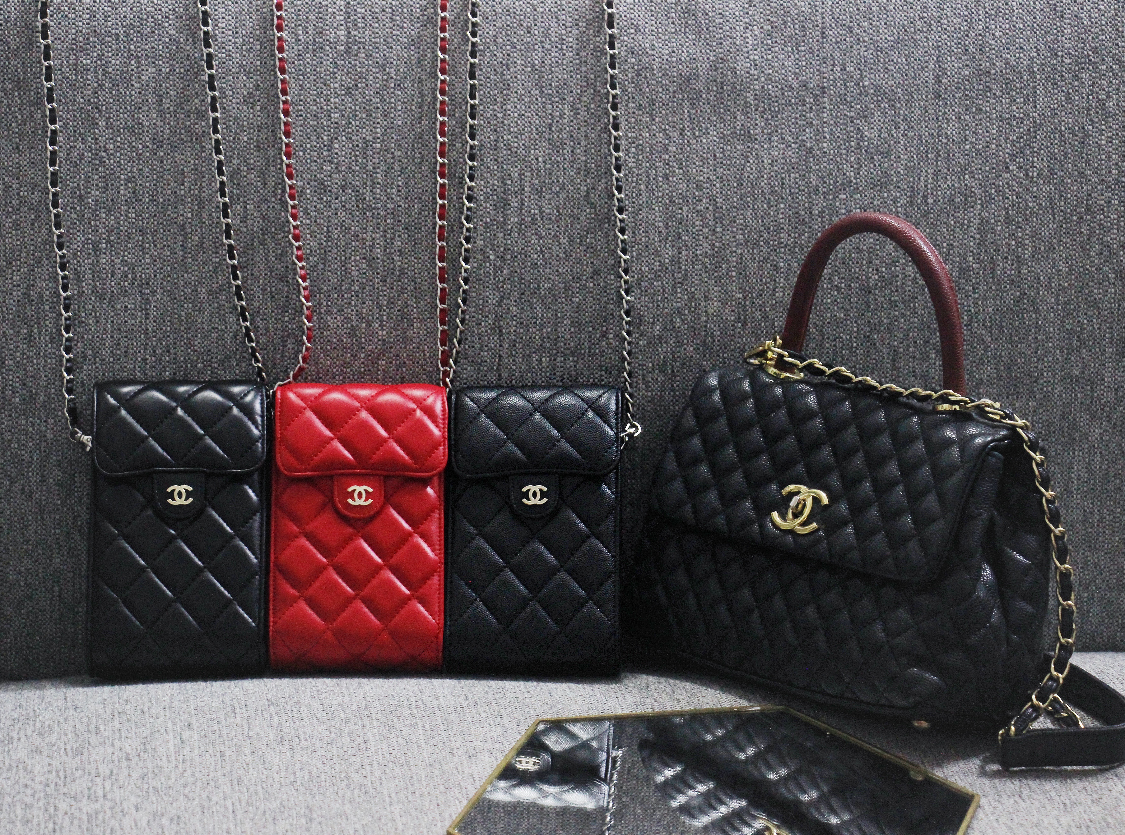 Chanel Luxury Genuine Leather Crossbody Phone Bag Elegant Tote Bag