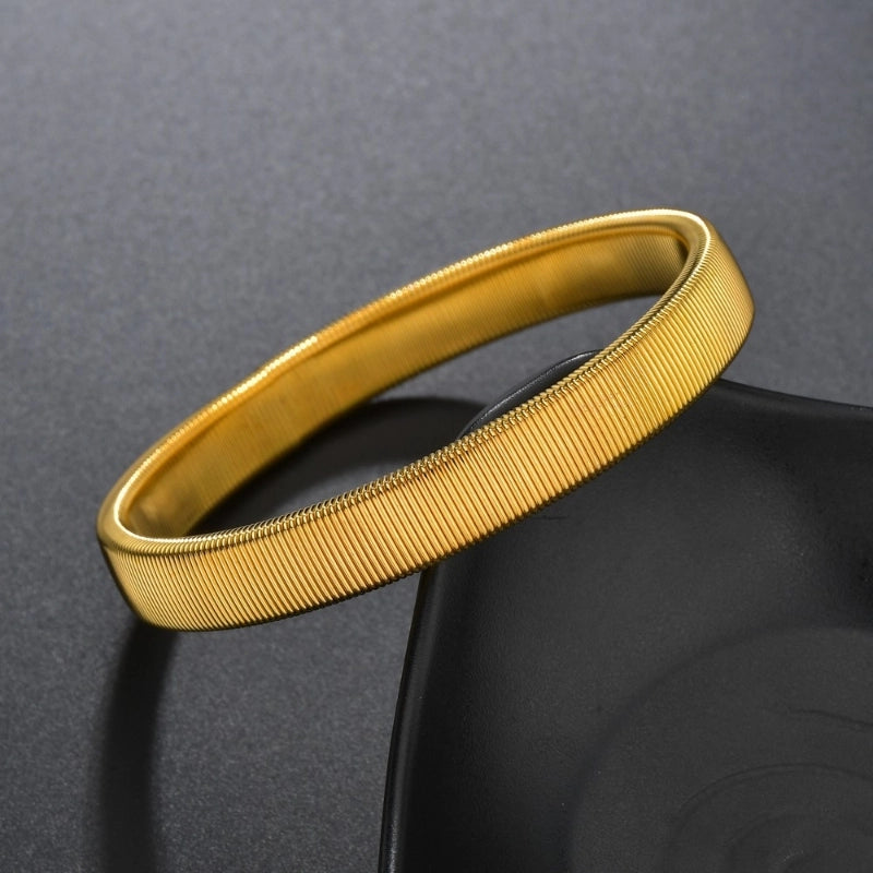 Hip-Hop Solid Color Alloy Plating Men'S Bangle