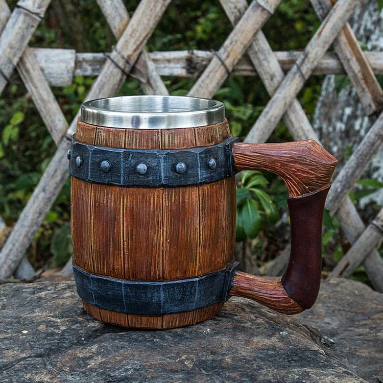 Coutureaura Viking Wood Beer Mug