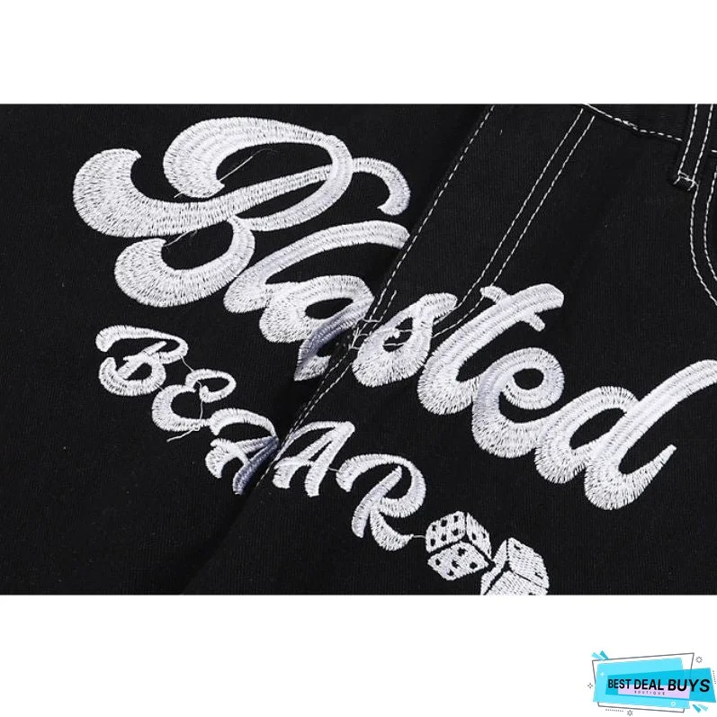 Four Leaf Clover Embroidered Jeans