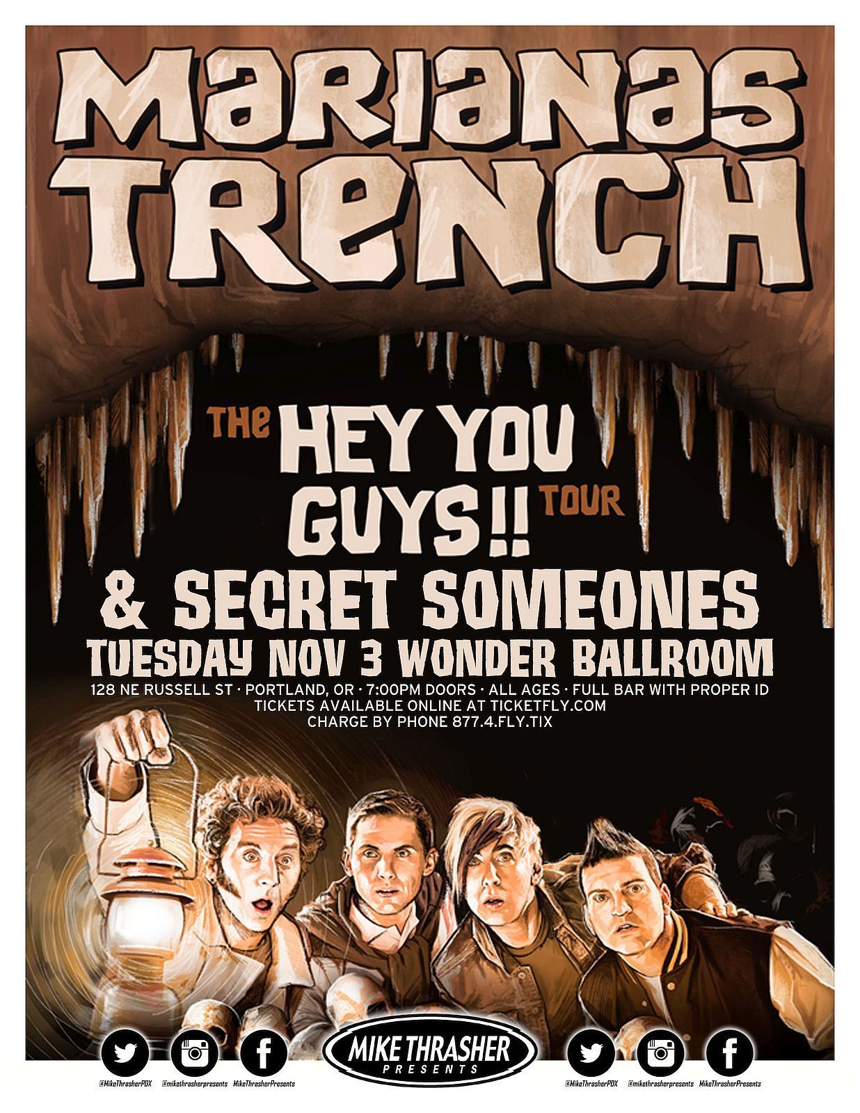 MARIANAS TRENCH 2015 Gig POSTER Portland Oregon Concert