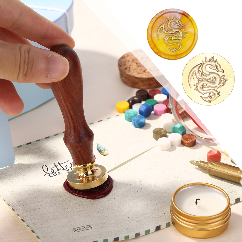25mm 3D Flying dragon Pattern Sealing Wax Stamp - Wax Seal Stamp от Peggybuy WW