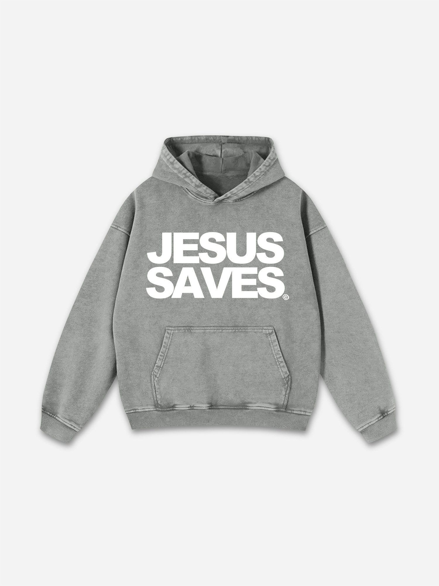 Sopula Vintage Jesus Saves Graphic Acid Washed Hoodie - SOPULA