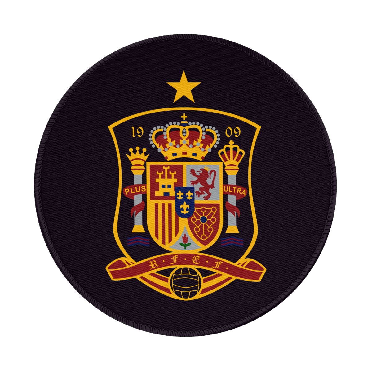 Spain National Football Team Non-Slip Rubber Round Mouse Pad