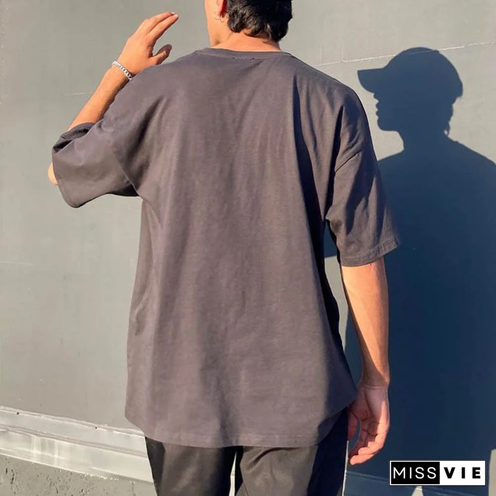 Letter Print Short-Sleeved T-Shirt