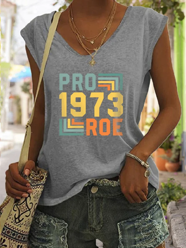 Women's Pro 1973 Roe Protect Roe vs. Wade Print Sleeveless T Shirt