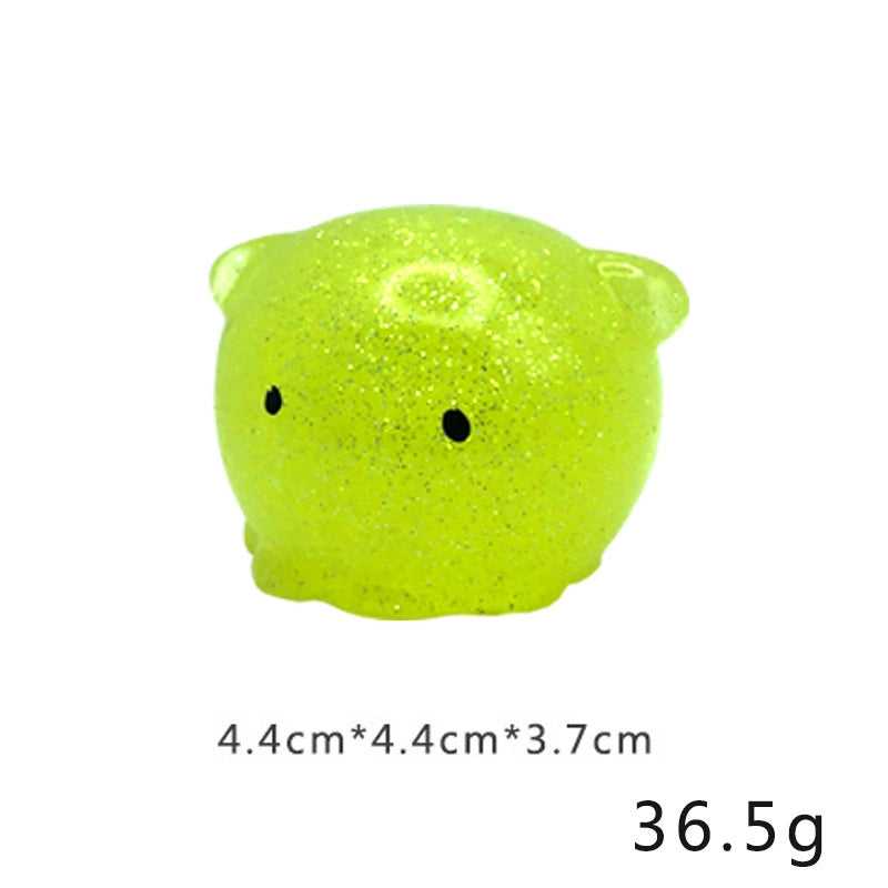 Large Gold Powder Ball Creative Cute Pet Animal Soft Glue Sticky Vent Ball Pinch Music Decompression Toy