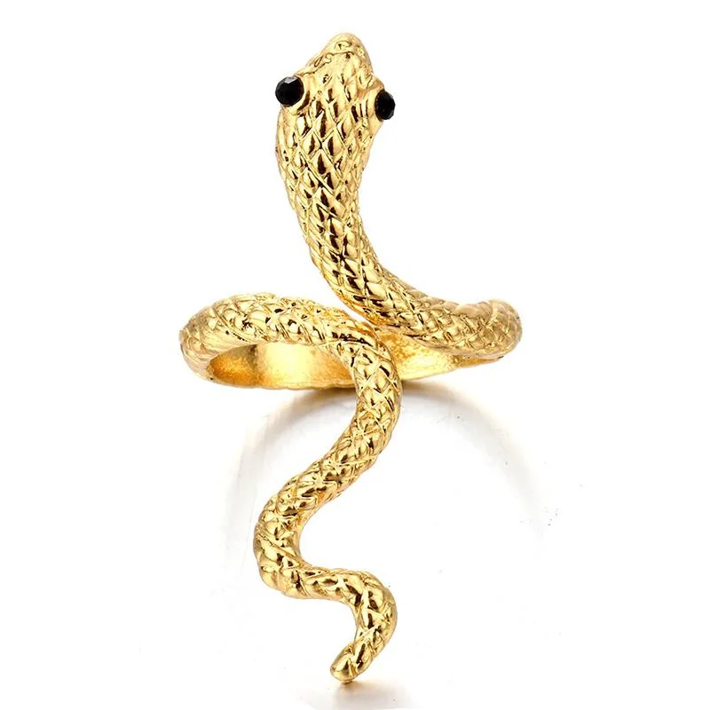Vintage Gothic Snake and Dragon Rings Collection