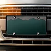 2Pcs Flat License Plate Protective Cover with Screws Caps (Transparent Black)