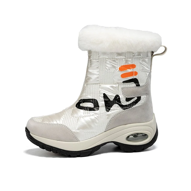 2021 New Winter Waterproof Women Boots Keep Warm Mid-Calf Snow Boots Women Zipper Ankle Boots Outdoor Sneakers Chaussures Femme