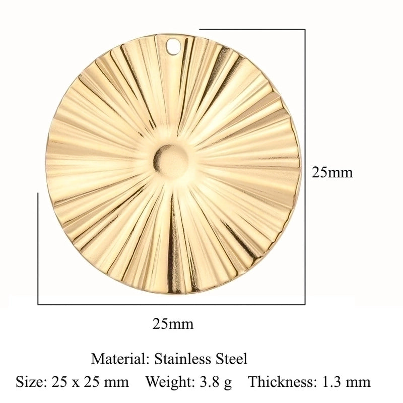 3 Pieces Retro Solid Color Stainless Steel Plating Inlay Rhinestones 18k Gold Plated Charms Jewelry Accessories