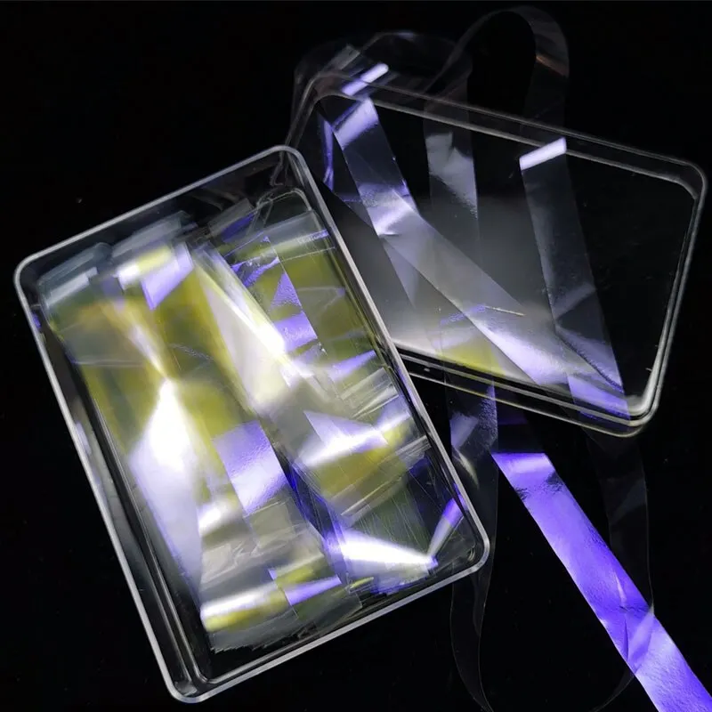 Tetty Aurora Film Foil Nail Sticker Paper Glass Stickers for Korean Trend Nails Manicure Holographic Decoration-Nail Inspo