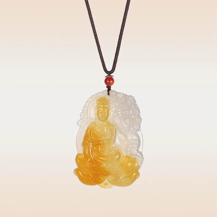 Avalokitesvara Dragon Chalcedony Necklace