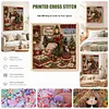 Sew Holiday 11CT 3 Strands DIY Stamped Cross Stitch Kit for Adults 45x45cm