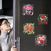 (US Local)6Pcs Acrylic Bouquet Diamond Painting Fridge Stickers for Fridge Whiteboards
