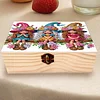 5D DIY Diamond Painting Handmade Wood Storage Box Crystal Storage Case (Girl)