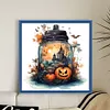 Halloween Pumpkin In Bottle - 11CT Counted Cross Stitch - 45*45cm - Halloween
