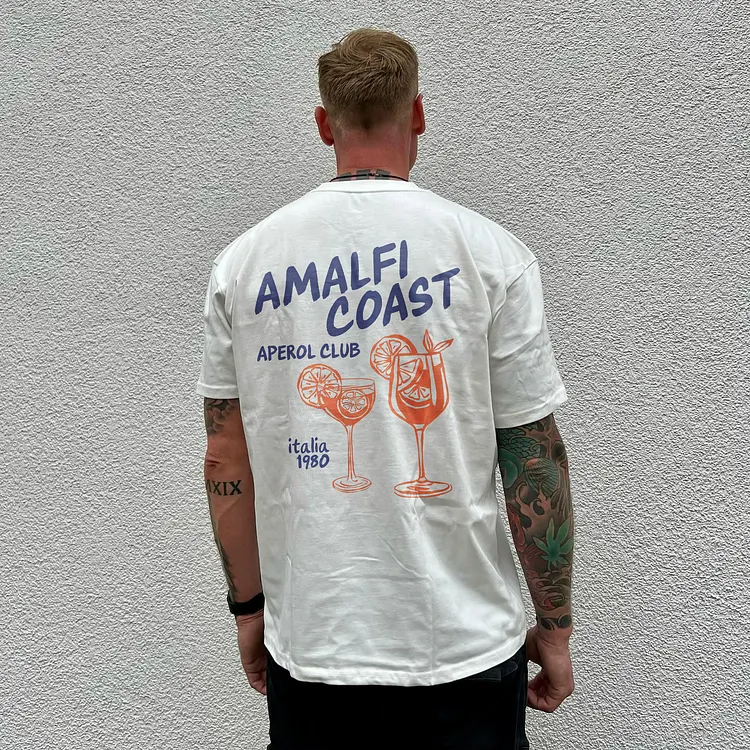 Amalfi Coast Front And Back Printed T-shirt