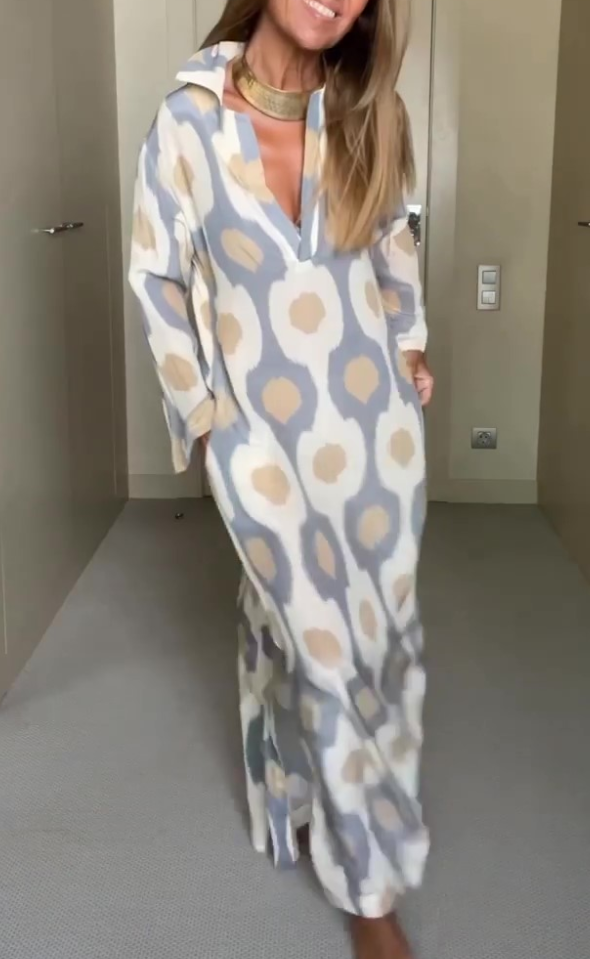 Women's Leisure Mystic Seas Romantic Print Kaftan