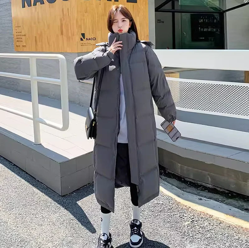 Woherb Chinese Drama Long College Style Down Jacket Female 2024 Winter Fashion Thick Loose Warm White Duck Down Matching Jacket-Outfit Ideas