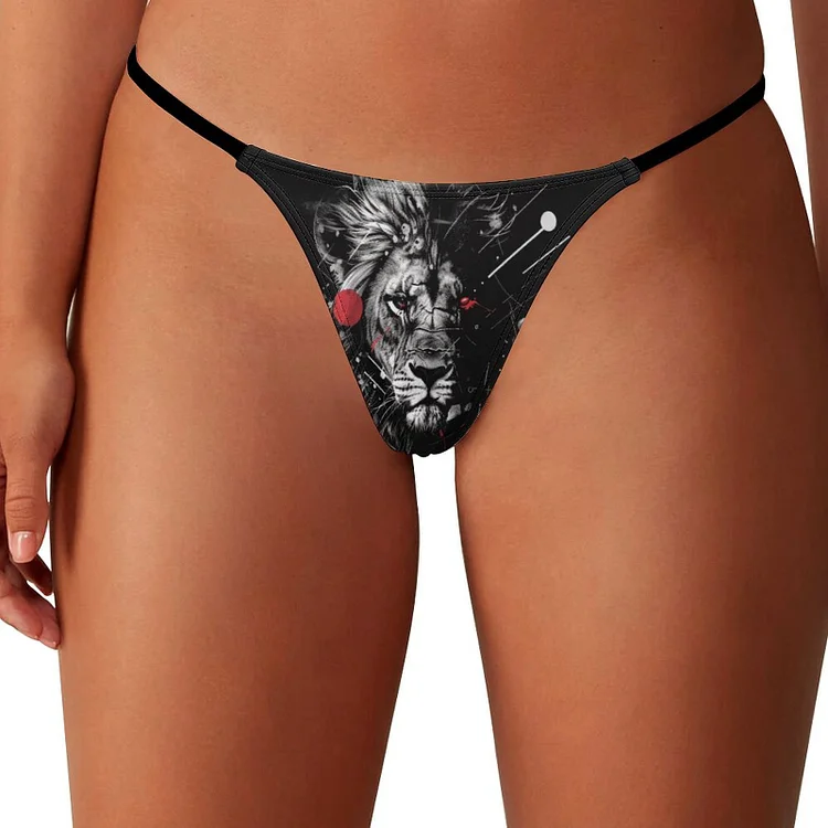 Thong ANGRY LION  customized, personalized, gift