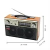 Retro Wooden Bluetooth Speaker, Rechargeable Portable Radio, 3 Band, AM, FM, SW with BT, USB, TF, AUX Extension Antenna, Bluetooth Speake