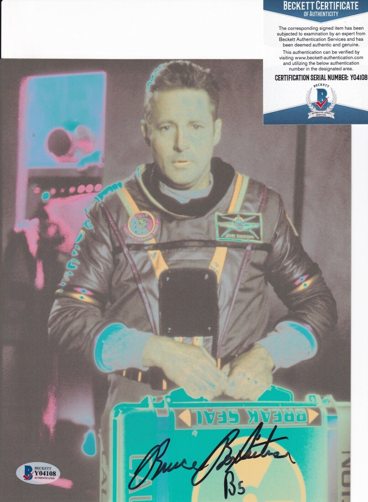 BRUCE BOXLEITNER signed (TRON) Alan Bradley movie 8X10 Photo Poster painting BECKETT BAS Y04108