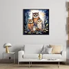 (US Only)Owl Printed Cross Stitch Kit 45x45cm DIY 11CT Thread Art Needlework Home Art