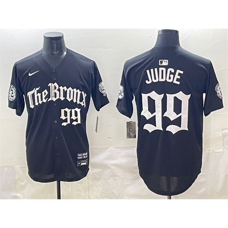 Men's New York Yankees #99 Aaron Judge Black 