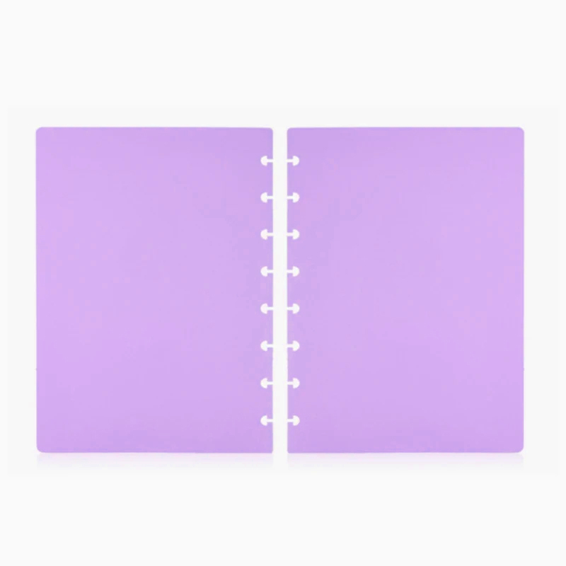 Fromthenon A4 A5 Mushroom Hole Notebook Cover T Type Holes Planner Protective Shell Plastic Color Cover Office Supplies