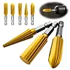 5Pcs Hex Shank Metal Grinding Drill Bits Reusable High Speed Steel Rotary Files Multi-Purpose High Speed Steel Multi-Material Carving Tool for Soft Metal Stone Carving