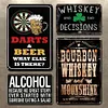 [US Local Warehouse]4PCS Alcohol - Vintage Metal Signs Set - 30*40cm