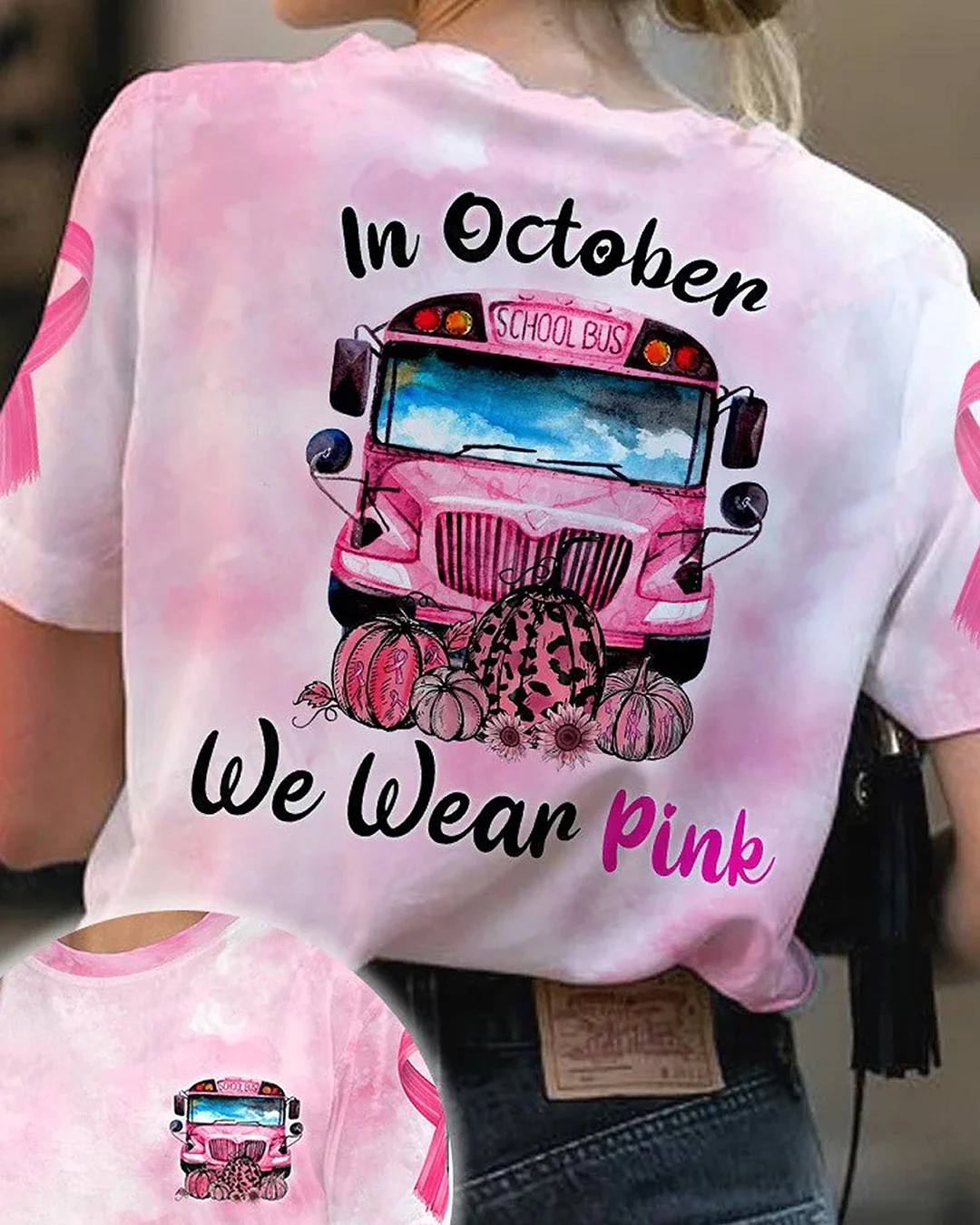 Bus Wear Pink Breast Cancer Tee