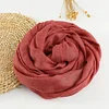 Solid Color Soft Cotton Linen Scarf Women Hijab Shawl