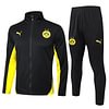 Joyfball 2024/2025 Dortmund Long Zipped Jacket Black Soccer Jersey 1:1 Thai Quality 