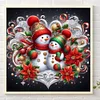 Diamond Painting-DIY Round Part AB Drill Christmas Snowman (35*35CM)