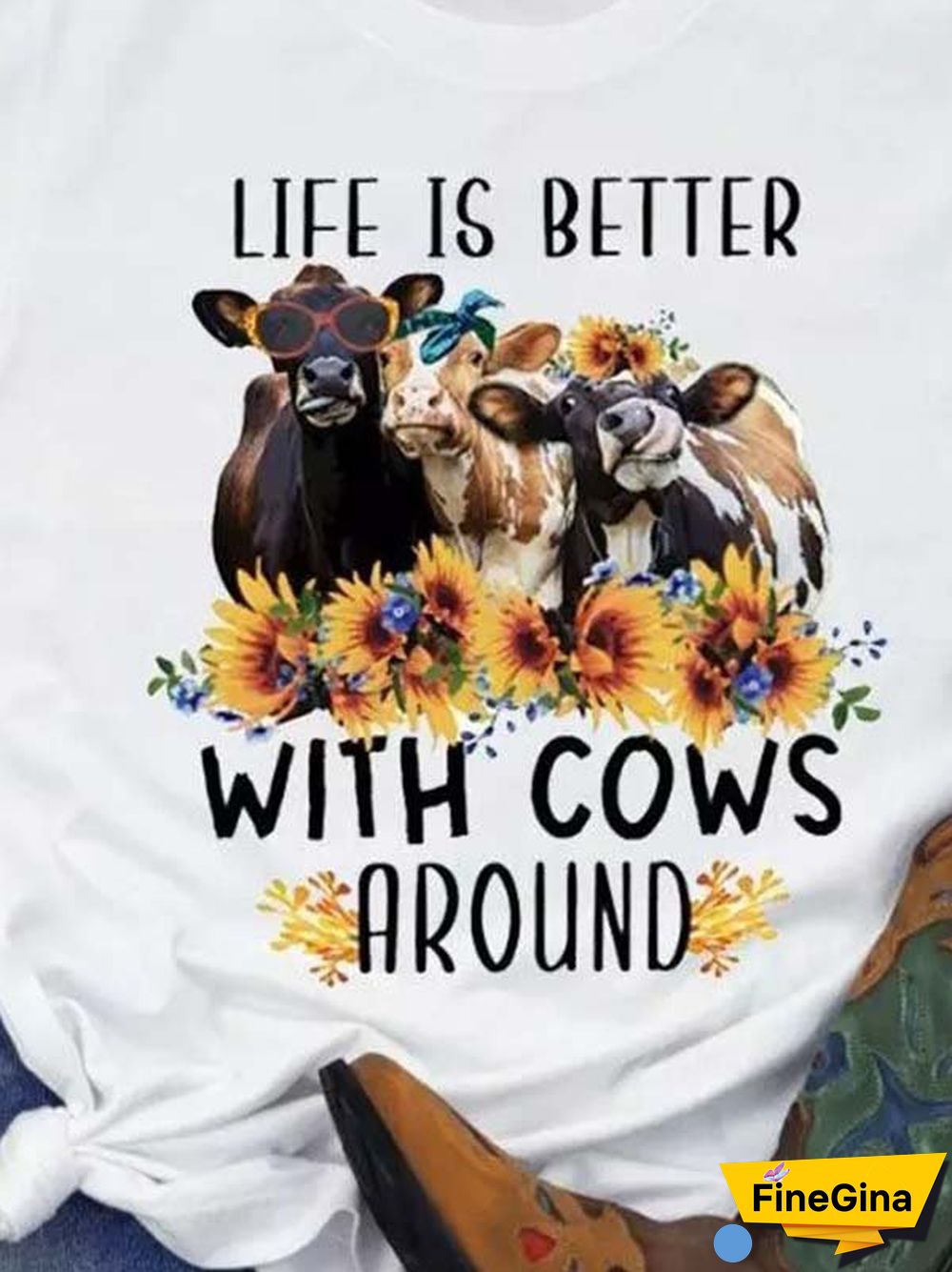 Short Sleeve Casual Crew Neck Printed T-shirt